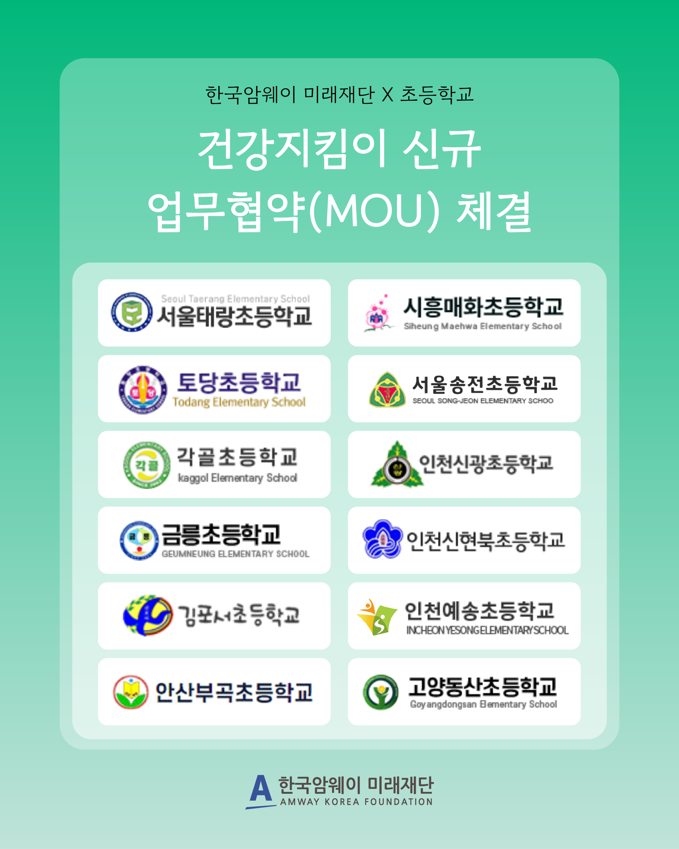[건강지킴이 신규 업무협약(MOU) 체결]